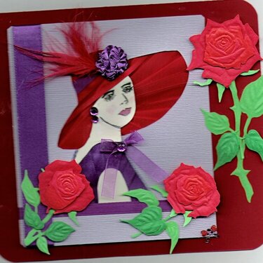 Red Hat Challenge entry card. Pattern  by Ria.