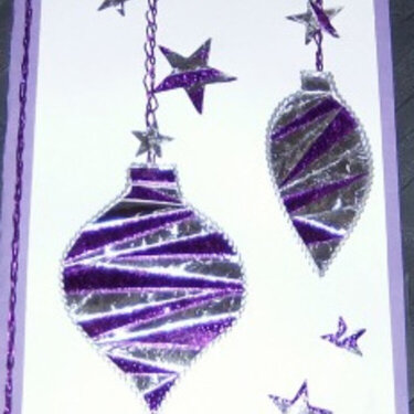 Iris folded Christmas card, Pattern by Ria