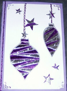 Iris folded Christmas card, Pattern by Ria