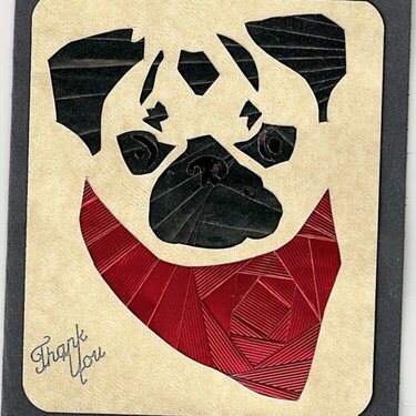 Pug Dog card.