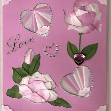 Iris Folded Valentine card.
