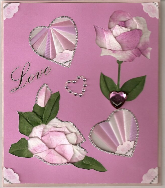Iris Folded Valentine card.