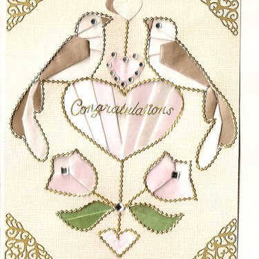 &#039;Love birds&#039;, Wedding card.