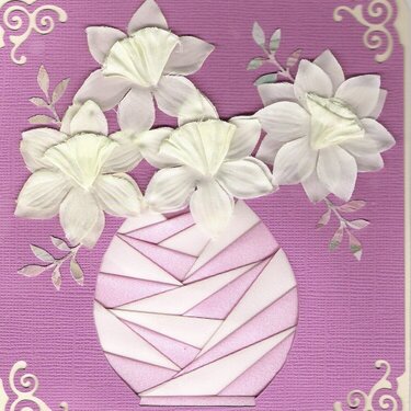 Vase card. Pattern by Ria.