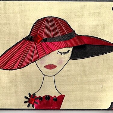 Red hat lady.