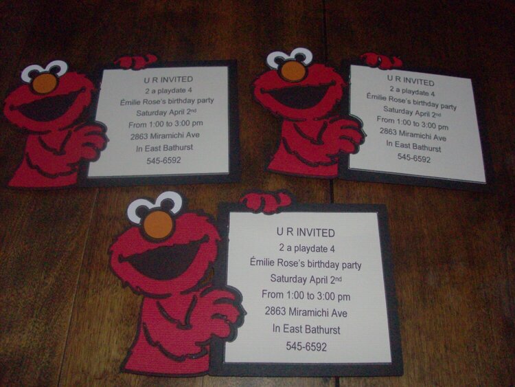 Elmo&#039;s B-day invitation cards