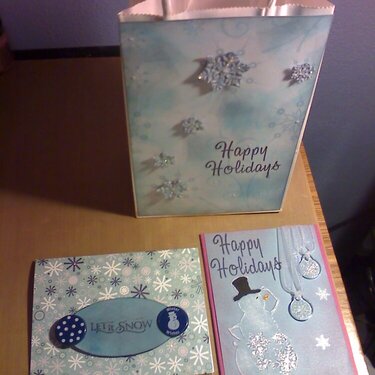 Holiday cards &amp; gift bag
