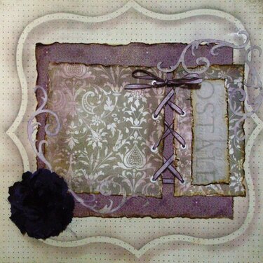 Premade Perfect Purple Shabby Chic LO ~for sale on my ebay