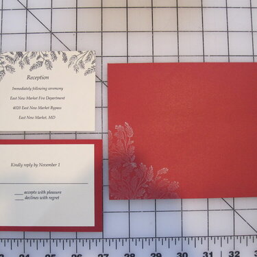 Reception and response cards, outer envelope