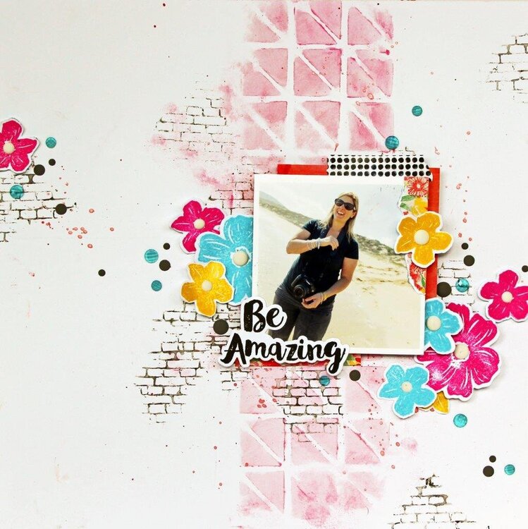 Be Amazing scrapbook page