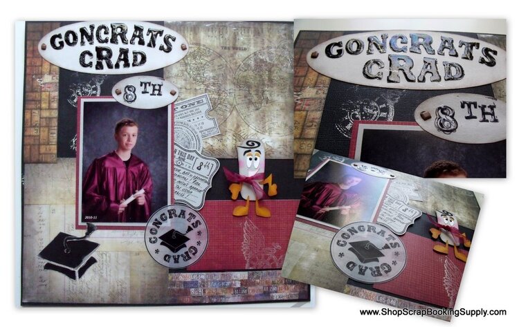 Congrats Grad scrapbook page