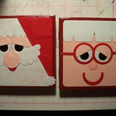 Tile Coasters - Santa