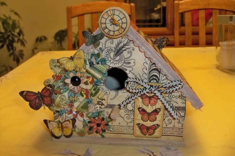 Altered birdhouse