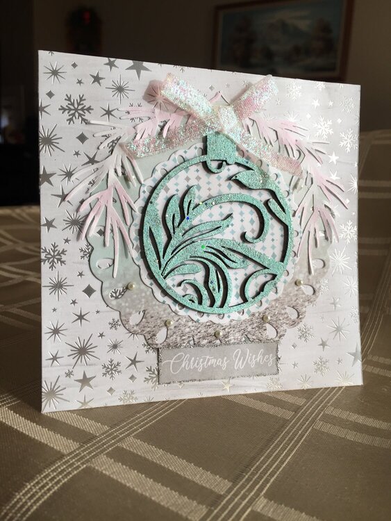 Turquoise ornament card
