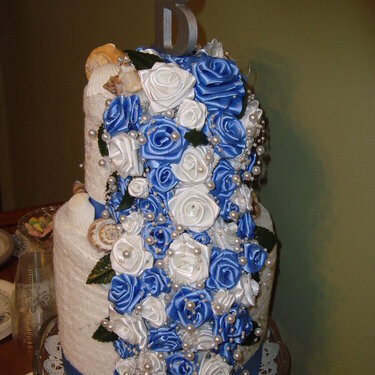 Towel wedding cake