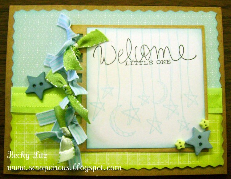 Welcome Baby Boy ippity stamps