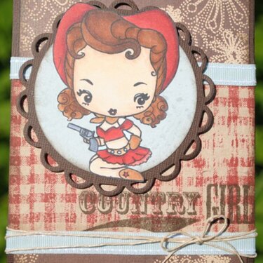 Country Girl card {ippity} stamps