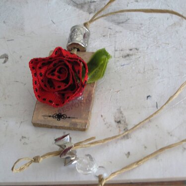 Ribbon Rose Necklace