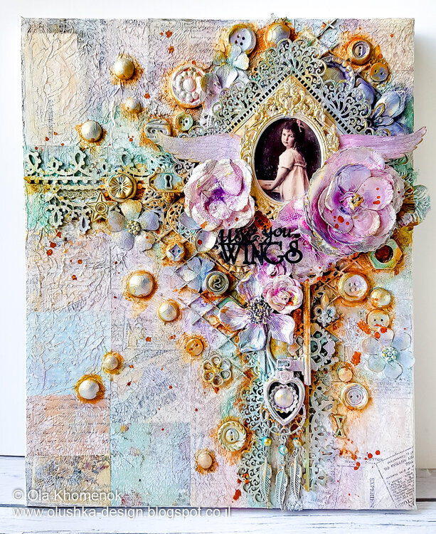 Mixed Media canvas - Use your wings