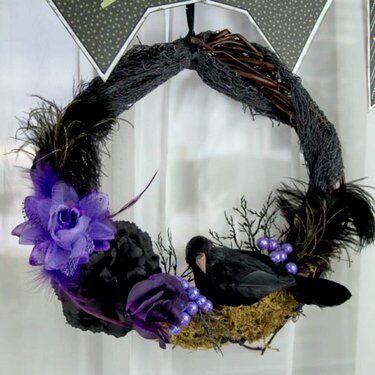 CROW HALLOWEEN WREATH - REVISITED