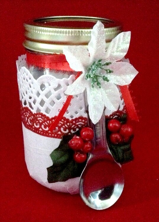 CHRISTMAS DECOR 4 - MASON JAR FOR HOT COCOA PACKETS