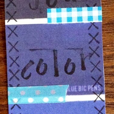 PAINT CHIP BOOKMARK BLUE