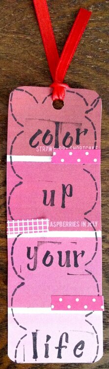 PAINT CHIP BOOKMARK PINK