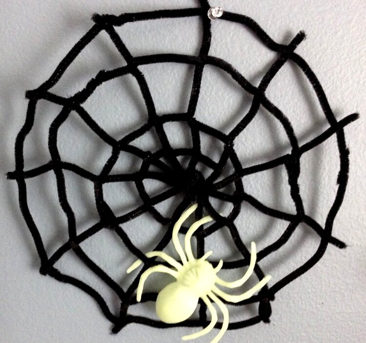 SPIDERWEB MADE WITH PIPE CLEANERS