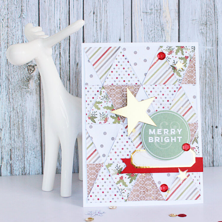 Merry &amp; Bright Card *Pink Paislee*