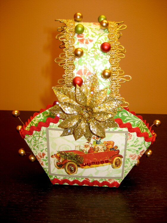 Christmas basket for the Holiday basket swap- Front