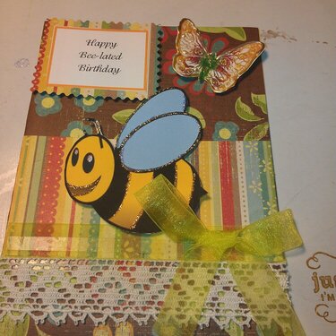 Bumble bee card by Carol at Heartstrings &amp; Woodthings