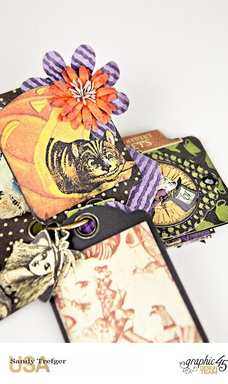 Graphic 45 Curiouser and Curiouser Trinket Box with Tag Album &amp; Junk Journal