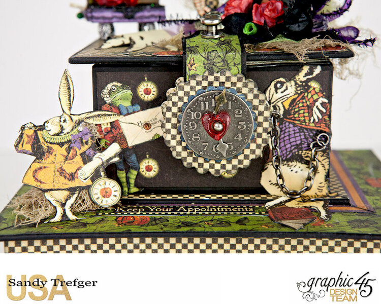 Graphic 45 Curiouser and Curiouser Trinket Box with Tag Album &amp; Junk Journal