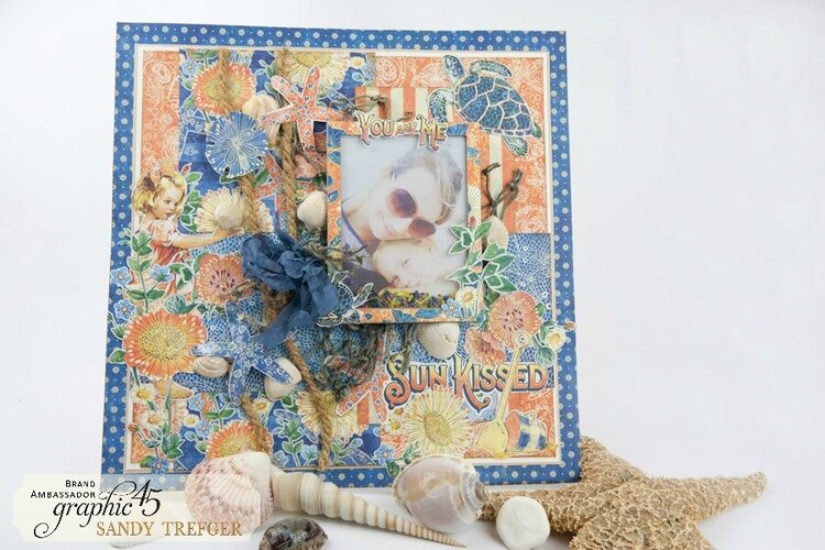 Graphic 45 Sun Kissed 12x12 Layout