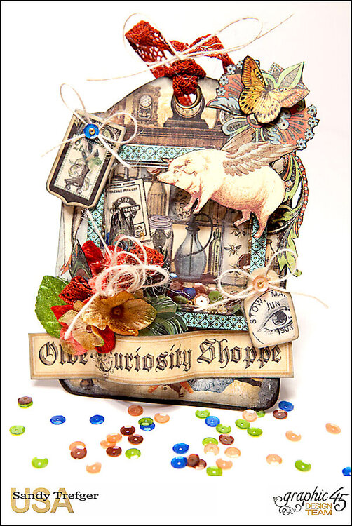 Graphic 45 Old Curiosity Shoppe Shaker Tag