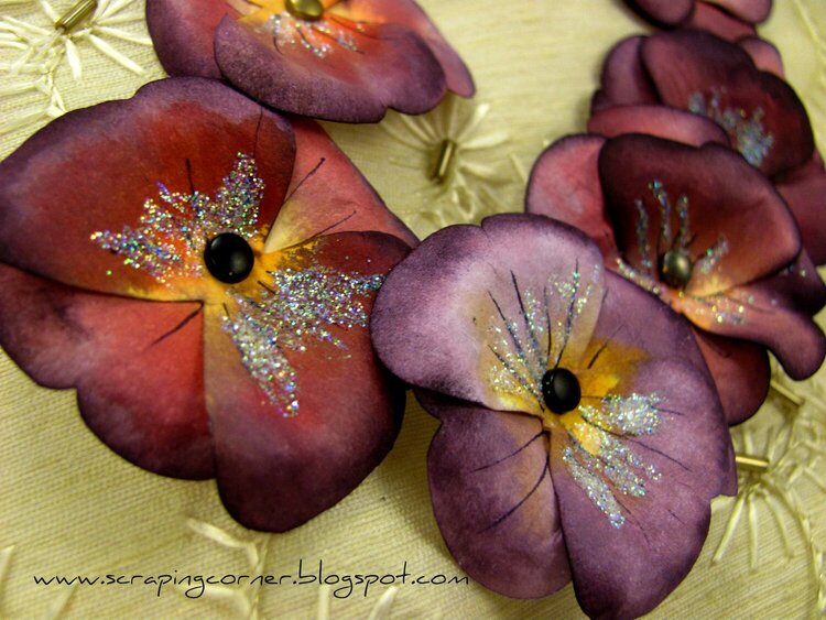 Butterfly punch pansies