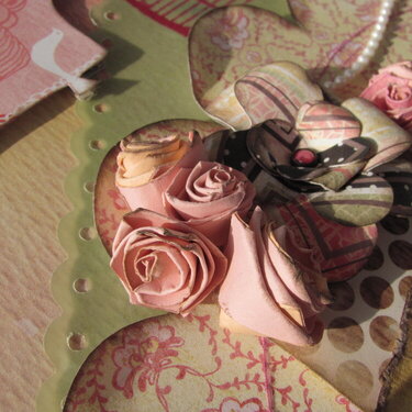 Such a Pretty Girl - detail quilled flowers