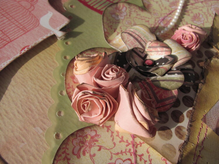 Such a Pretty Girl - detail quilled flowers