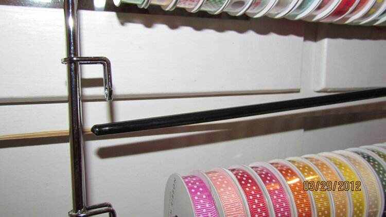 Ribbon Storage-close up view