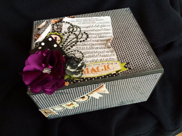 Altered cigar box-Halloween themed