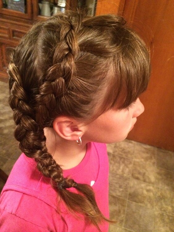 Triple side French braid