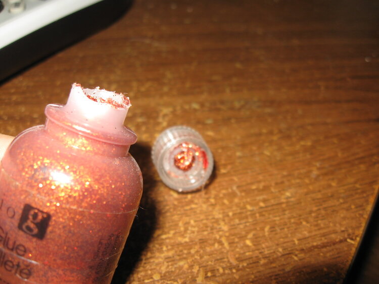 Broke bottle of studio g glitter glue