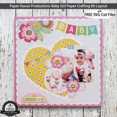 Baby Girl Layout Paper House Productions Kit