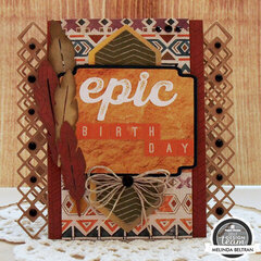 Paper House Productions Southwest Epic Birthday Card w Free Cut File
