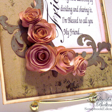 Flower closeups of Friendship Card