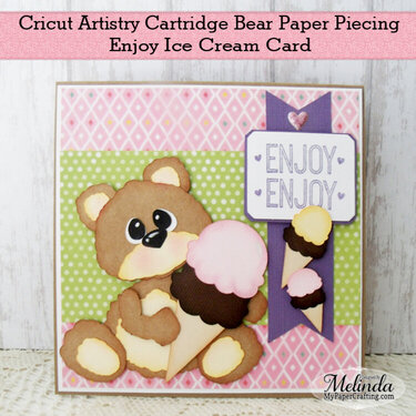 Cricut Artistry Bear Paper Piecing Card