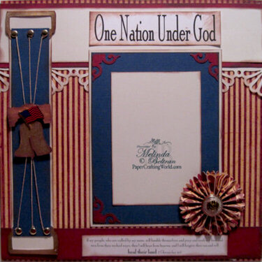 Cricut One Nation Under God Layout