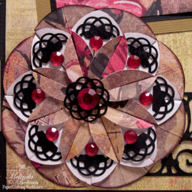 Dahlia Fan Fold Flower Closeup