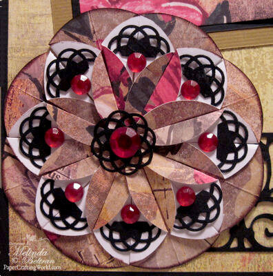 Dahlia Fan Fold Flower Closeup