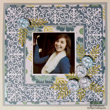 Spellbinders Frame and DCWV Citrus Stack Layout